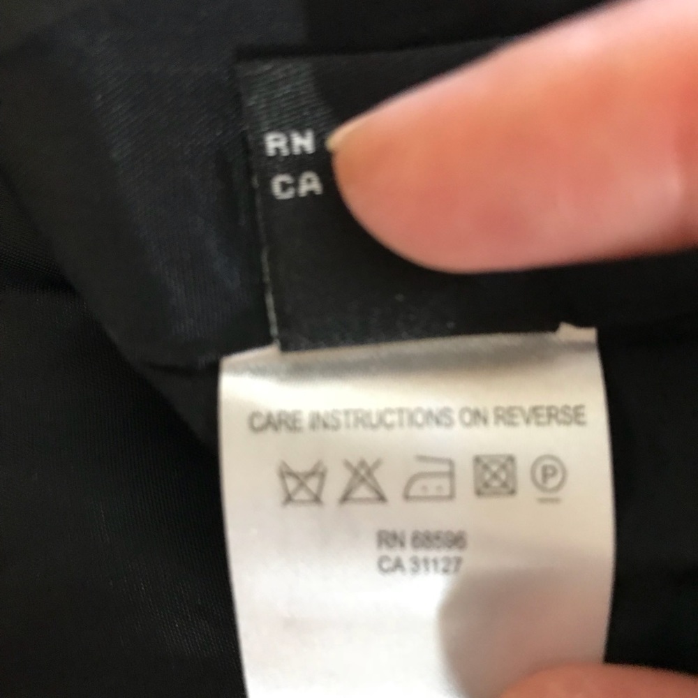 Black Long Button Down Coat Size Medium - image 7